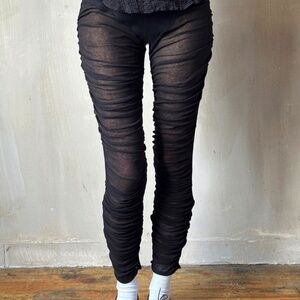 NUIT Black mesh front leggings.